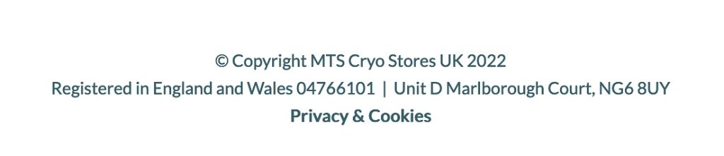 MTS Cryo Stores UK - Contact